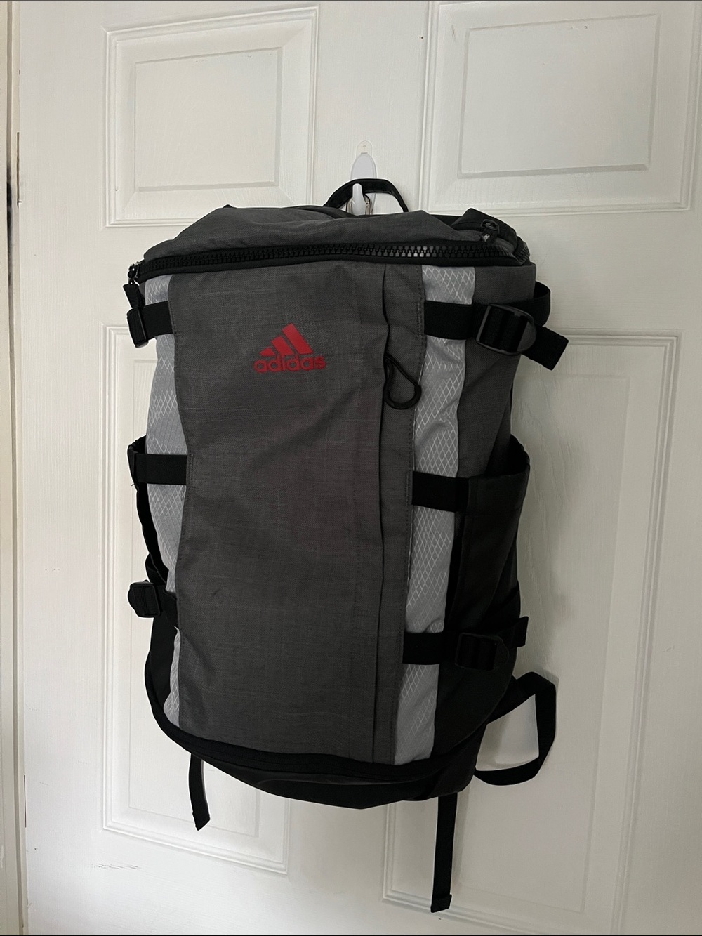 adidas Gray, Black and Red Performance Backpack